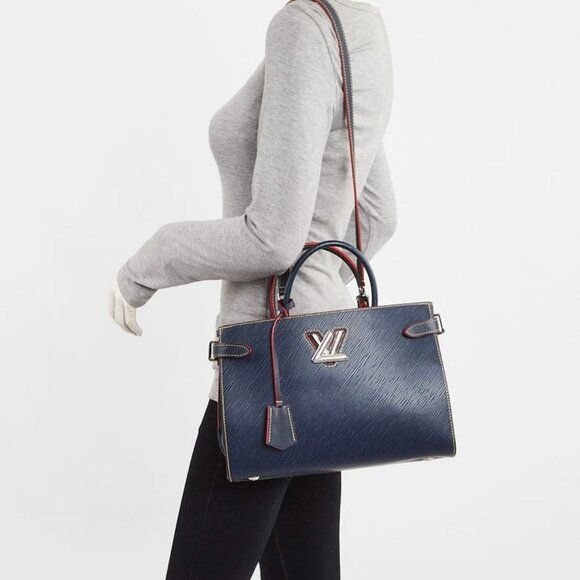 Louis Vuitton Indigo Epi Leather Twist Tote Bag - Picture 2 of 12